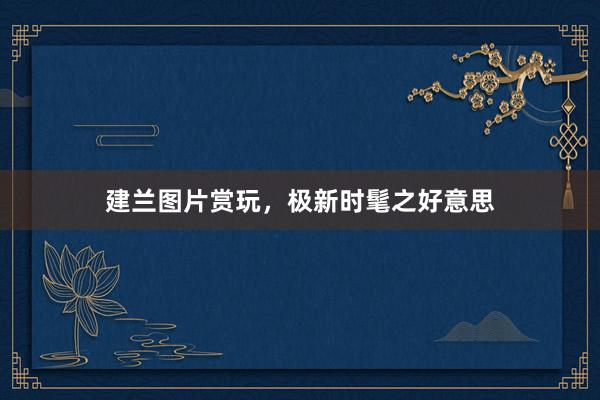 建兰图片赏玩，极新时髦之好意思